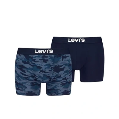 Image of Levi&#039;s Men&#039;s Camo All Over Print Organic Cotton Boxer Briefs, Blue Combo, M (Pack of 2)