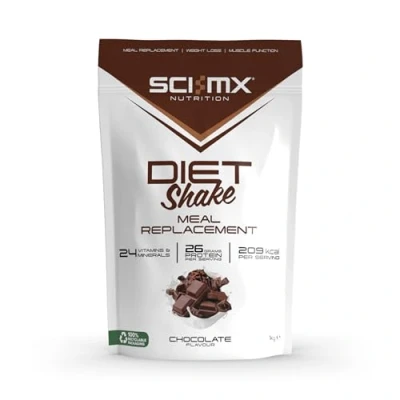 Image of SCI MX Diet Meal Replacement Shake Chocolate Flavour High protein + 24 Essential Micronutrients Non GMO 1KG (18 servings) 209 calories &amp; 26g of per serving