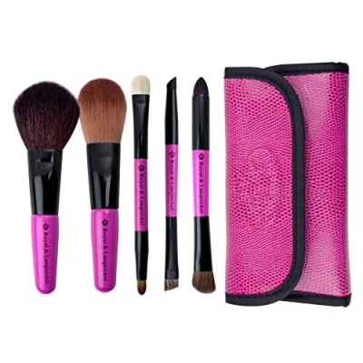 Image of Royal &amp; Langnickel Travel Essentials 5 Piece Cosmetic Brush Set (Pink)
