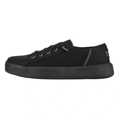 Image of HEYDUDE Men&#039;s Cody M Canvas Sneaker Shoes, Black/Black, 14 UK
