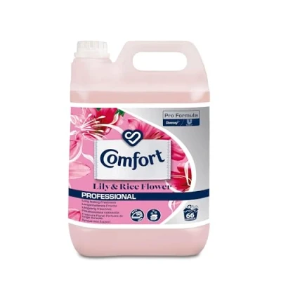 Image of Comfort Pro Fabric Conditioner, Lily &amp; Riceflower, Long Lasting Freshness, Softness, Silk Protein, Biodegradable, 5L