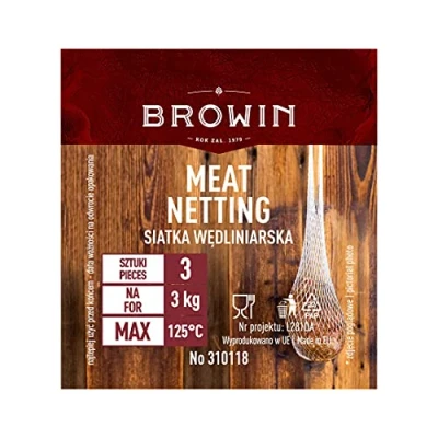 Image of Browin 310118 Incense Net for 3 kg, up to 125 C, Pack of Ham Making, Fiber
