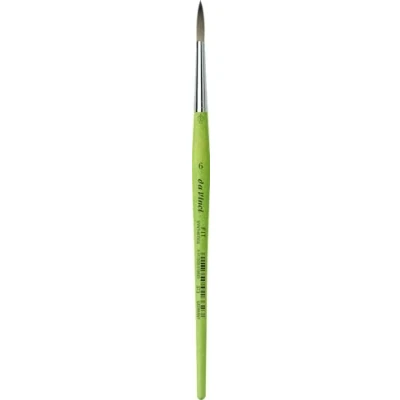 Image of Da Vinci 373 Series Round Brush, Synthetic Fiber, Green, 19.3 x 0.38 30 cm