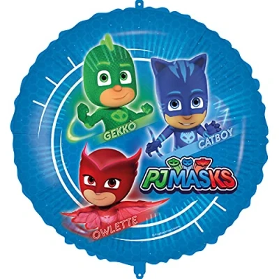Image of Procos 93037 Foil Balloon PJ Masks Size 46 cm Helium Air Birthday Decoration Party Multicoloured
