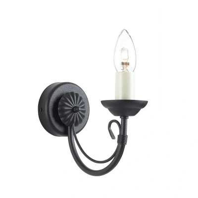Image of Chartwell 1 Light Indoor Candle Wall Black, E14