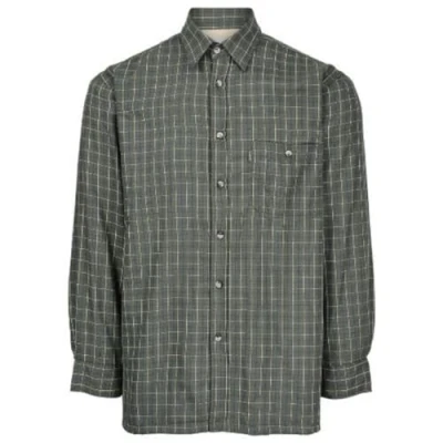 Image of Champion Mens Milton Country Fleece Lined Long Sleeve Shirt Green 3XL