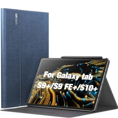 Image of INFILAND Galaxy Tab S10+ Plus/S9 FE+/S9+ Plus Case, Multi Angle Stand Cover Compatible with Samsung 12.4 Inch 2024/2023 [Auto Wake/Sleep], Navy