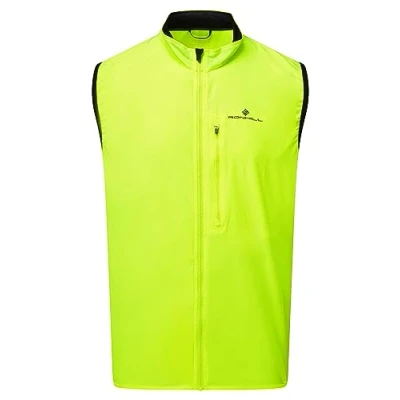 Image of Ronhill Running, Men&#039;s Core Gilet, Fluo Yellow/Black, Size S