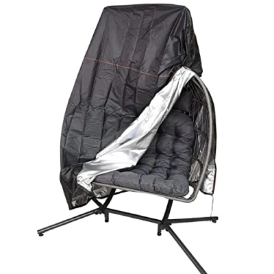 Image of Samuel Alexander Double Egg Garden Chair Covers Waterproof Protective Outdoor Anti UV Windproof Heavy Duty Swing Cover With Zipper for