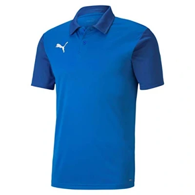 Image of PUMA Men&#039;s teamGOAL 23 Sideline Polo T Shirt, Electric Blue Lemonade Team Power Blue, X Large