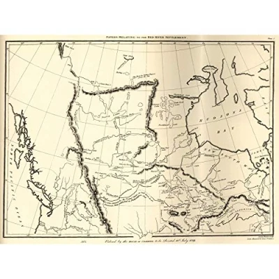 Image of Wee Blue Coo Map Antique North America Canada Hudsons Bay Art Large Print Poster Wall Decor 18x24 inch