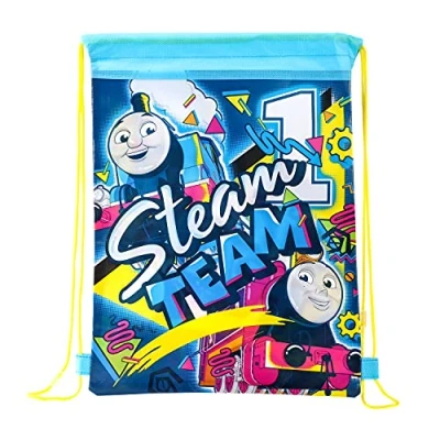 Image of Zawadi Thomas the Tank Engine Kids Drawstring PE Swimming Football Sports Travel Gym School Bag Lightweight, Multicolour, 44 x 33 (11055 1272)