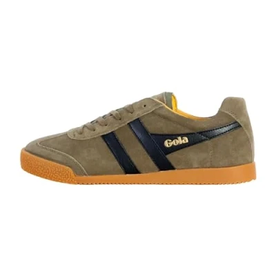 Image of Gola Men&#039;s Harrier Fashion Sneakers, Khaki Black Sun, 8.5 UK