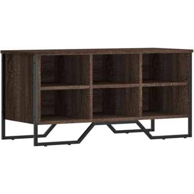 Image of vidaXL Shoe Cabinet Brown Oak 90x38x45.5 cm Engineered Wood