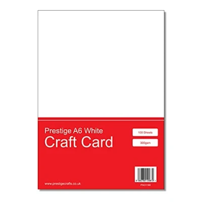 Image of Prestige A6 White 300gsm Craft Printing Die Cutting Card Pack x 100 Sheets