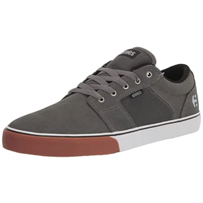Image of Etnies Men&#039;s Barge LS Skate Shoe, Dark Grey/White/Gum, 8 UK