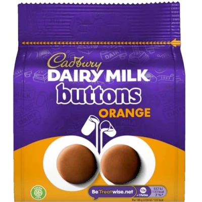 Image of Cadbury Dairy Milk Orange Buttons Chocolate Bag, 95g