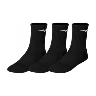 Image of Mizuno Training 3P Socks, Black/Black/Black, S