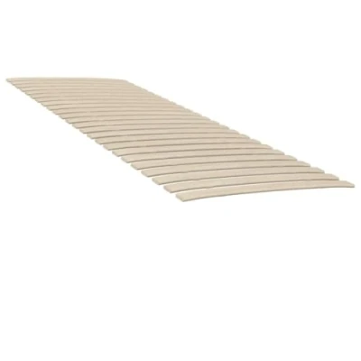 Image of vidaXL Slatted Bed Bases, Pair of Poplar Wood Slats, Foldable for Space Saving, Brown, 70x200 cm Support Any Mattress Type