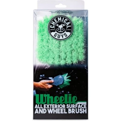 Image of Chemical Guys ACCG08 Wheelie All Exterior Surface and Wheel Brush (Safe for Cars, Trucks, SUVs, RVs, Motorcycles, &amp; More) Green