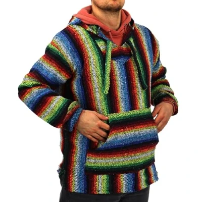 Image of LOUDelephant Recycled Mexican Baja Jerga Hoody Neon Rainbow (3X Large)