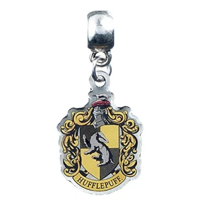 Image of The Carat Shop Official Harry Potter Jewellery Hufflepuff Crest Slider Charm Bead