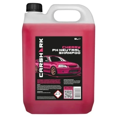Image of CARSHARK PH Neutral Car Shampoo 5 Litre, Concentrate, Cherry