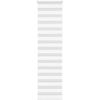 Image of vidaXL Zebra Blind White 65x230 cm Fabric Width 60.9 Polyester
