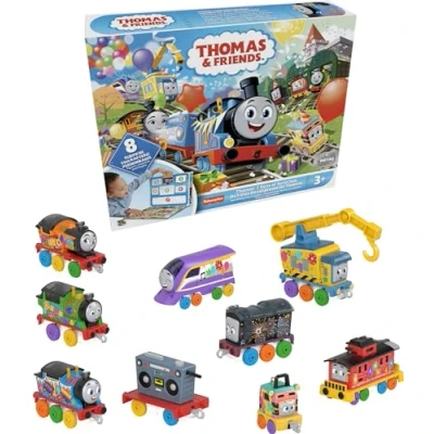 Image of Thomas &amp; Friends Toy Trains Set Thomas’ 7 Days of Surprises, 10 Piece Diecast Vehicles with Cargo for Kids Ages 3+ Years (Amazon Exclusive)