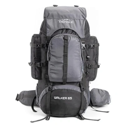 Image of Tripole Walker 55 Litre Internal Frame Travel Rucksack for Trekking and Backpacking Rain Cover Laptop Sleeve