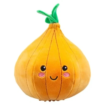 Image of VFM Onion Soft Toy Food Themed Cute Plush Cuddly Fluffy Stuffed Plushie, Gifts for Birthday, Valentine&#039;s Day Chirstmas 16cm Multi Coloured