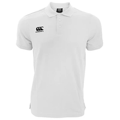 Image of Canterbury Mens Waimak Short Sleeve Pique Polo Shirt (3XL) (White)