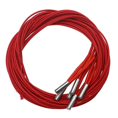 Image of YINETTECH 6pcs 24V Voltage 40W Power 6x20mm Cartridge Heater with 1m Cable Single head Heating Tube For 3D Printer