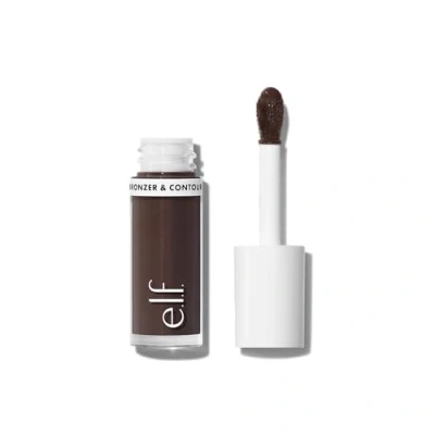 Image of e.l.f. Camo Liquid Bronzer &amp; Contour, Highly Pigmented, Natural Looking Glowy Finish, Long Lasting, Rounded Applicator, Vegan Cruelty Free, 10 Rich