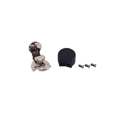 Image of Alnicov Adjustable Clarinet Thumb Rest With Black Map Protector &amp; Screws For Bb Players Silver