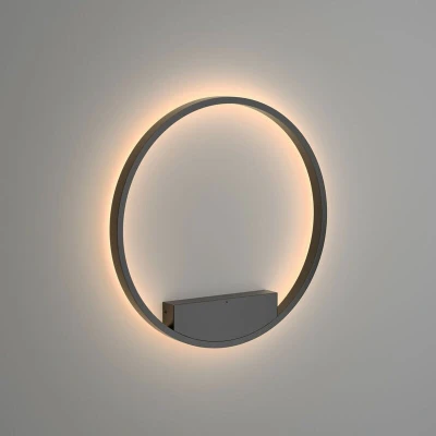 Image of Maytoni Rim Modern Integrated LED Wall Lamp Black, 60cm, 3000K
