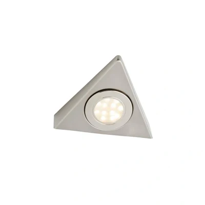 Image of Culina Faro LED Triangular Under Cabinet Light 1.5W Tri Colour CCT Opal and Satin Nickel