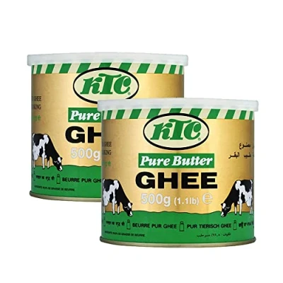 Image of KTC Butter Ghee 500G Pure Cow Vegetarian Gluten Free Traditional Healthy Cooking Indian Origin (Pack of 2)