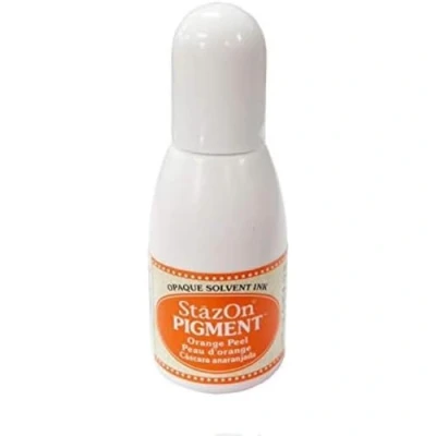 Image of Tsukineko Inker Stamp Ink 15 ml Orange, Peel Accessories Reinker for StazOn Pigment Pads, 15ml