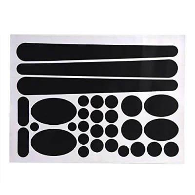 Image of Keenso Bicycle protection Stickers, Bike Stickers Decals Frame Protective Cycling Chainstay Sticker Protector Kit (Black) riding
