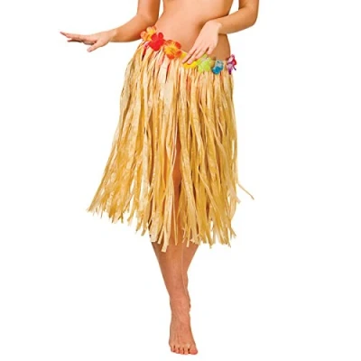 Image of Wicked Costumes Hawaiian Authentic Raffia Hula Skirt Fancy Dress Accessory One Size (60cm)