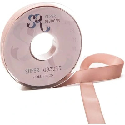 Image of SR SUPER RIBBONS®™ Full Reel 10mm Double Faced Satin Ribbon, 20 Metres on Natural