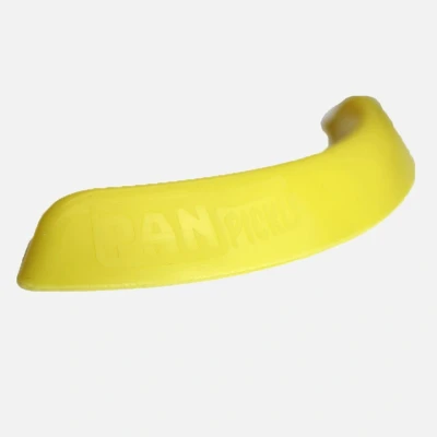 Image of Ravencourt Living Pan Pickle (Pack of 2) Steady Cooking Aid for Tremors, Dishwasher Safe, Induction Hob Compatible, Food Safe Silicon, Anti Spill Rings, Parkinsons Patients, Elderly (Yellow)