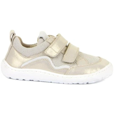 Image of Froddo Barefoot BASE Baby shoes for kids, Size: 7.5K, Gold shine Leather and textile
