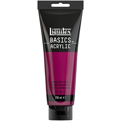 Image of Liquitex 88700212 Basics Acrylic Paint, Quinacridone Magenta, 250 ml Tube