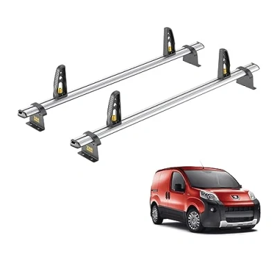Image of Van Guard Roof Rack for Citroen Nemo (2008+) 2 Aluminium Bars &amp; 4 Load Stops VG270