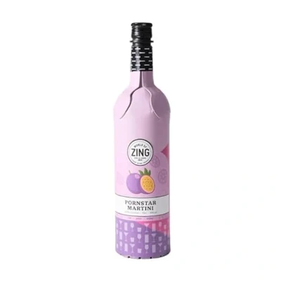 Image of World of Zing Passionfruit Martini Ready to Drink Vodka Cocktail Premium Pre Mixed Blend Eco Friendly 70cl Bottle