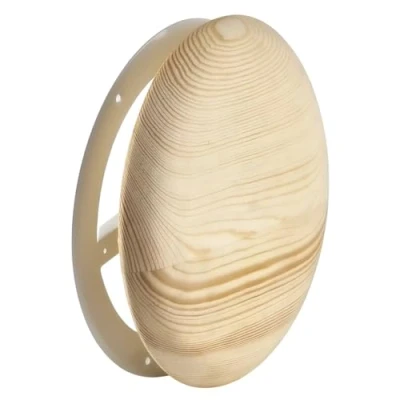 Image of Steinberg14 Wooden Sauna Diffuser 160mm Wood Air Valve for Supply and Exhaust Ventilation 6.3 inch Round Adjustable Vent Cover Wall or Ceiling Pine