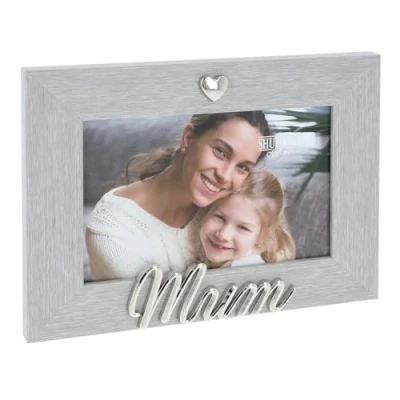 Image of Shudehill Giftware From the Heart Silver Frame Mum, Dad, Friends &amp; More Designs (Mum)