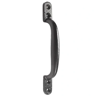 Image of Black Cast Iron 6&quot;/150mm Hot Bed Handle Door/Shed/Garden Gate D Pull Handles